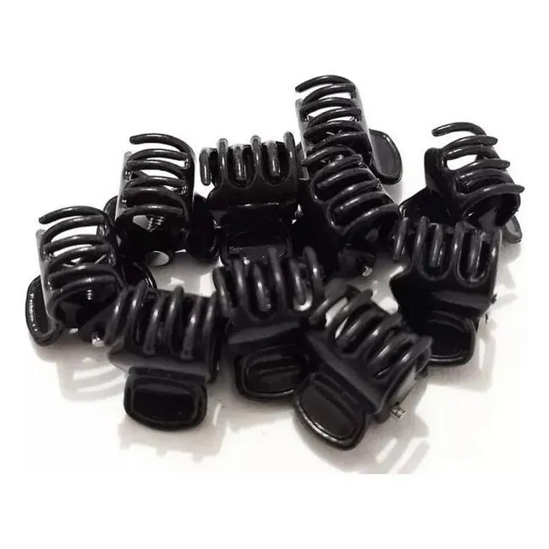 2x 96 Mini Piranhas Prendedor Presilha Para Cabelo Cor Preta