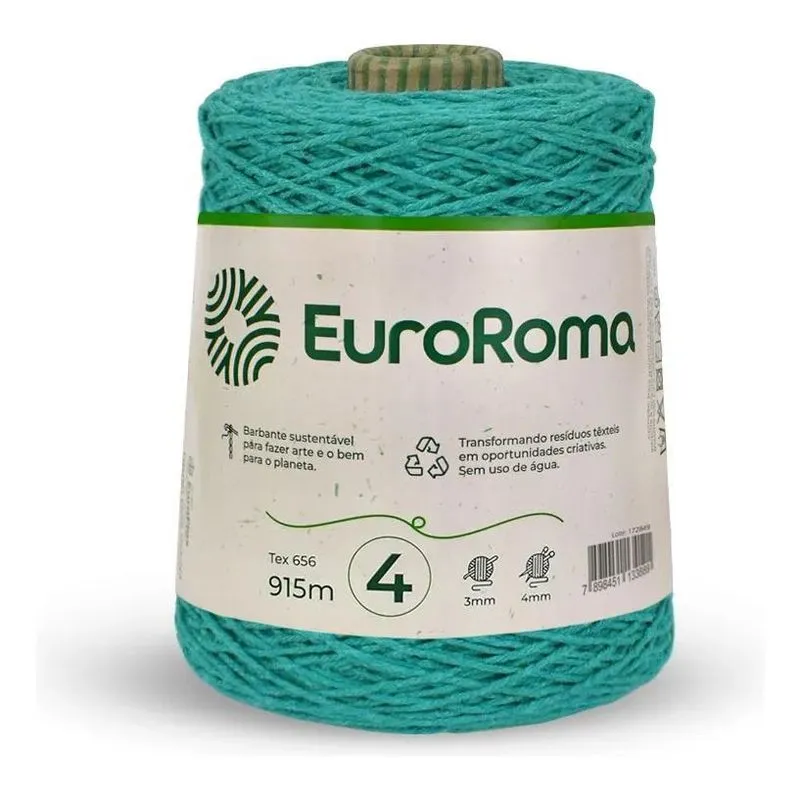 3x Barbante Euroroma 915m Fio 4 Eurofios Diversas Cores Croc