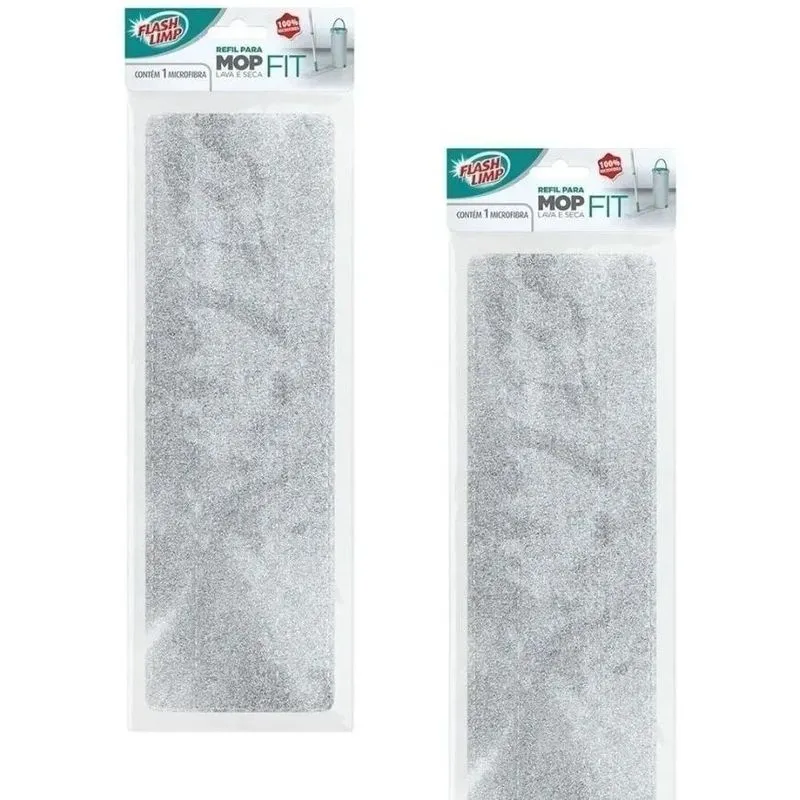 Refil Mop Lava E Seca Fit 2 Unidades Flash Limp
