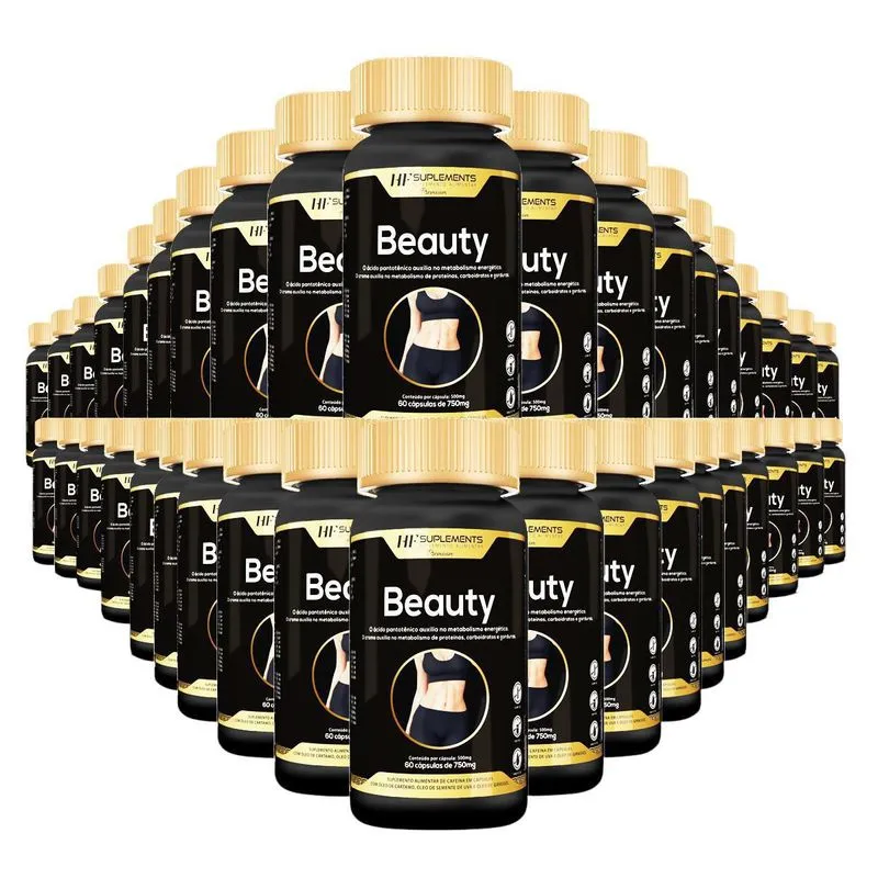 Kit 40X Beauty Cartamo Uva E Girassol 750Mg 60Caps