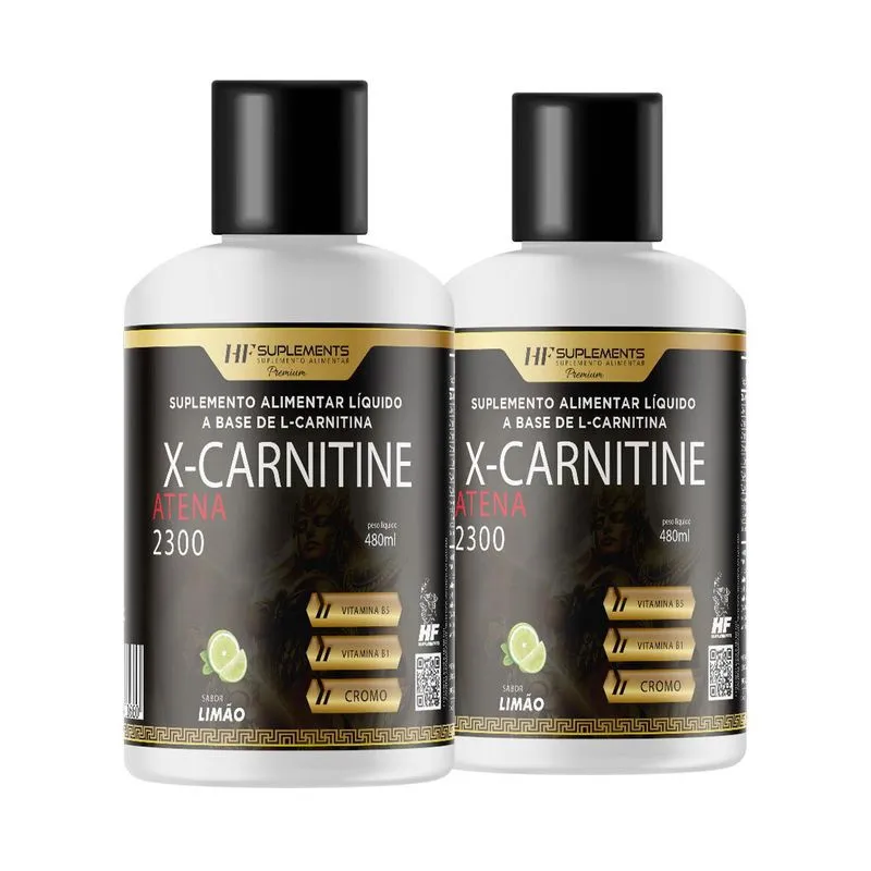 Kit 2 X-carnitine Atena 2300 + Cromo 480 Ml Limão Hf
