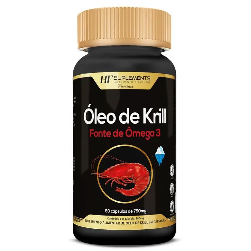 Óleo De Krill 60caps 750mg Hf Suplements
