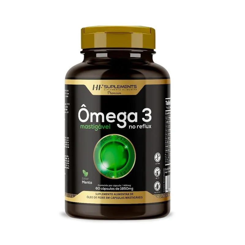 Aumenta Sua Concentração Omega 3 Mastigavel 60caps 1850mg