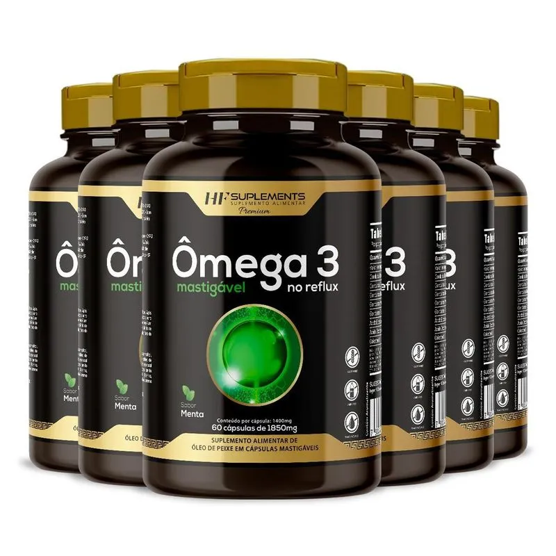 6x Controla Os Triglicerideos Omega 3 Mastigavel 60caps