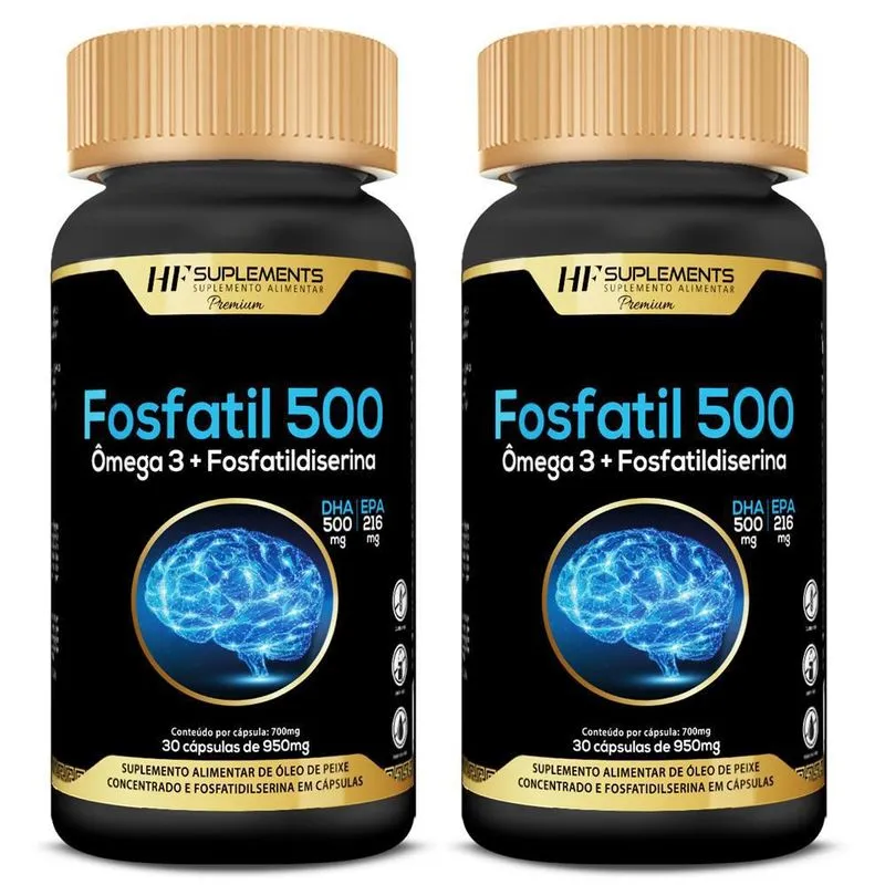 2x Fosfatidilserina + Omega 3 Auxilia Na Melhora Da Memoria