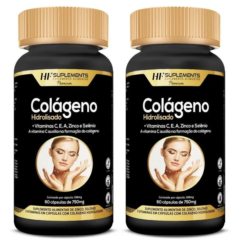 2x Colageno Hidratação Intensa Recuperação Da Pele Rugas