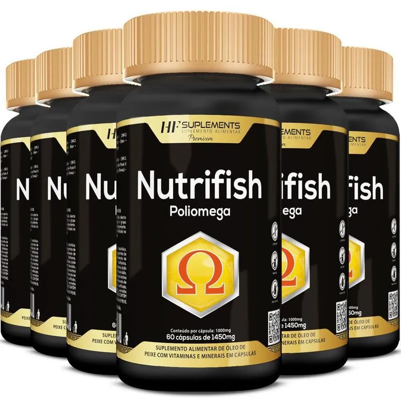6x Poliomega Vitaminas E Minerias Completo Para Saude
