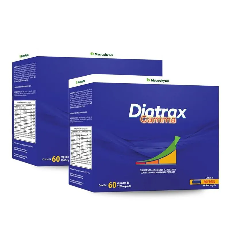 Kit 2x Diatrax Gamma (gamma Oryzanol) 1200mg 60caps