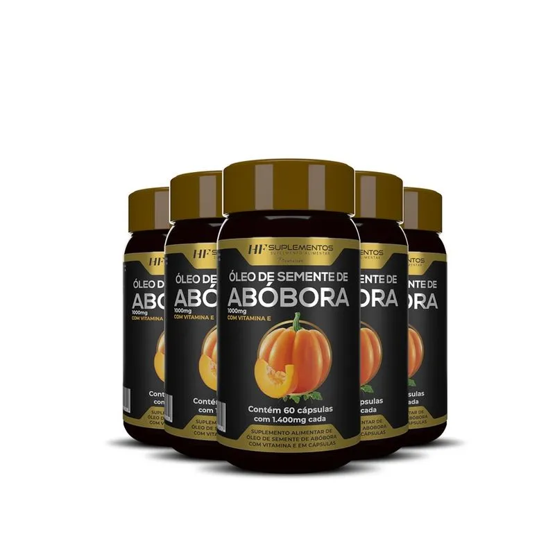 5X oleo de semente de abobora 1400MG 60CAPS hf suplements