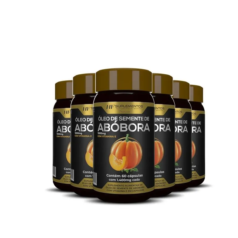 6x oleo de semente de abobora 1400MG 60CAPS hf suplements