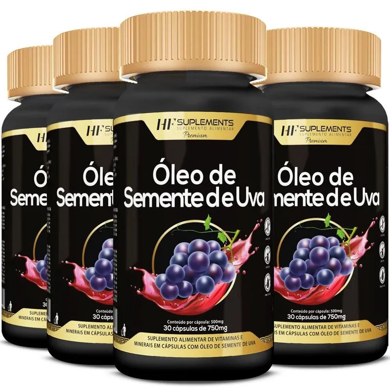 4X óleo de semente de uva 60CAPS premium hf suplements