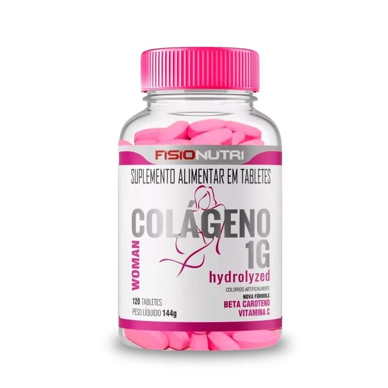Colágeno Fisionutri Woman 1g 120 Tabletes Vitaminas A E C