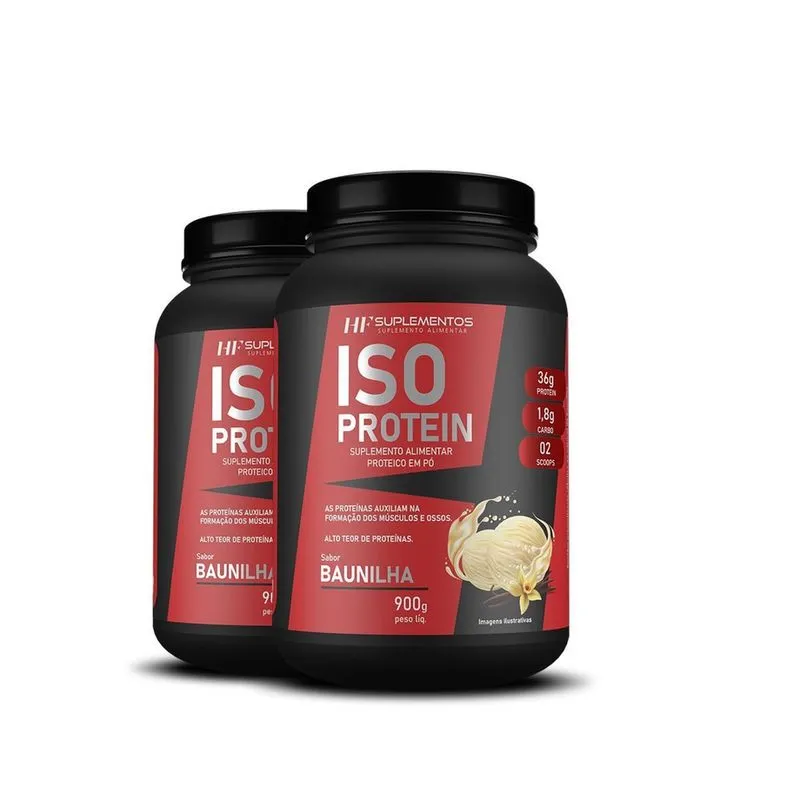 2X Whey Isolado Protein Baunilha 900G Hf Suplementos