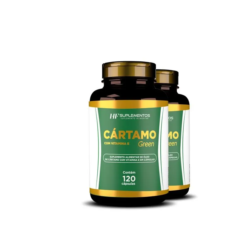 2X óleo de cártamo com vitamina E 120 caps hf suplementos