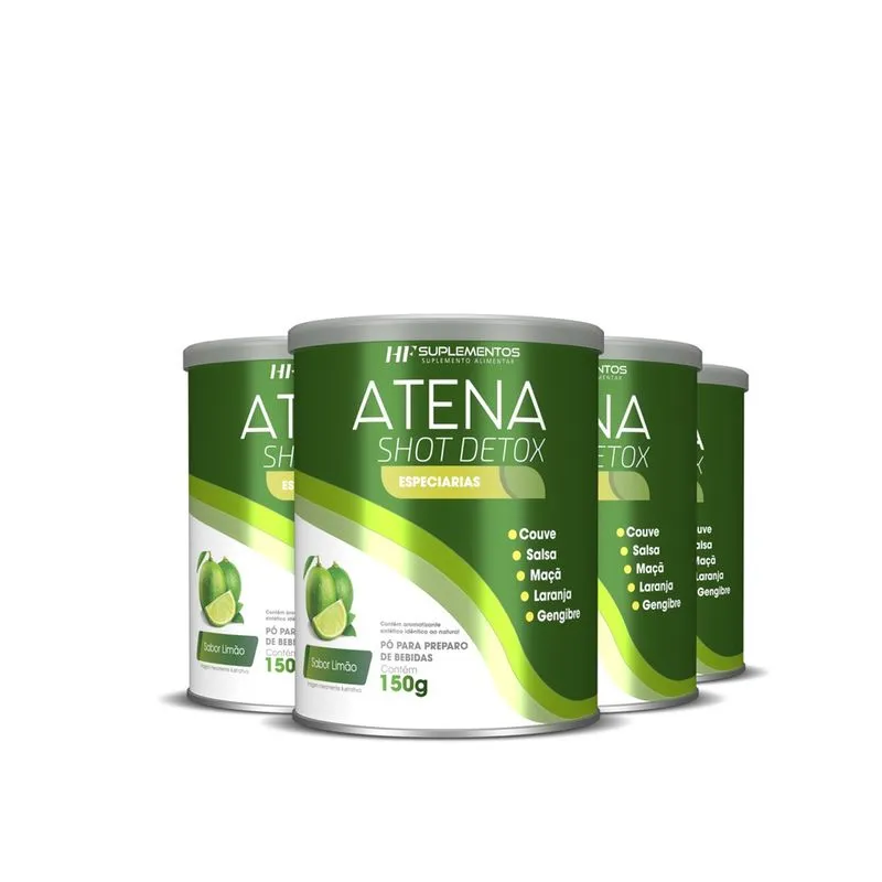 4X atena shot detox sabor limão hf suplementos