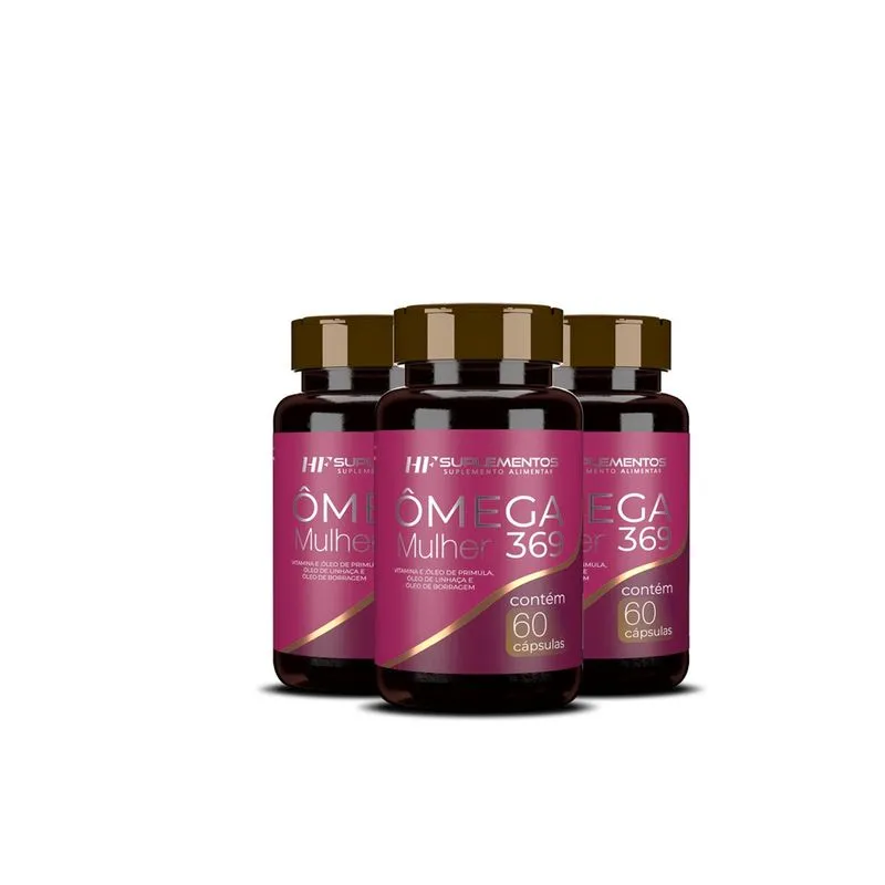 3X omega 3 6 9 mulher 60 caps hf suplementos