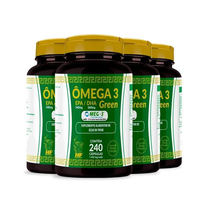 4x Omega 3 240 Capsulas Hf Suplementos