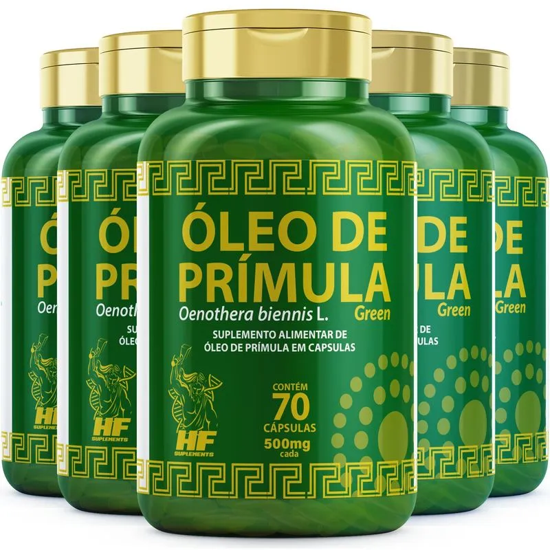 5x Oleo De Primula Hf Suplementos 70 Caps