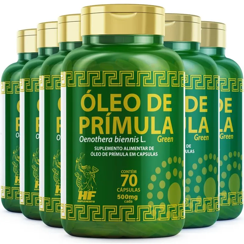 6x Oleo De Primula Hf Suplementos 70 Caps