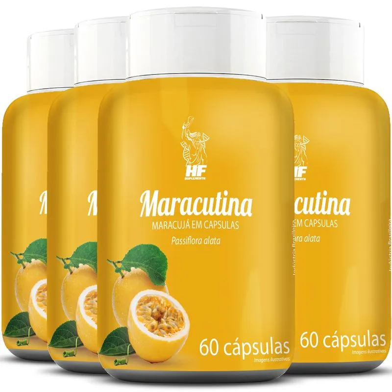 4x Maracutina (passiflora) Hf Suplementos 60caps