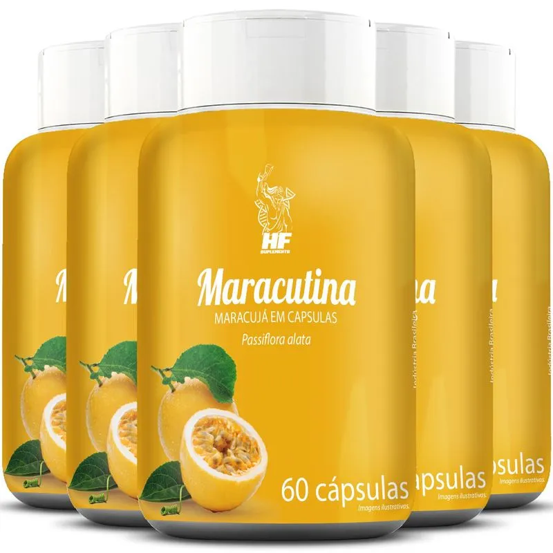 5x Maracutina (passiflora) Hf Suplementos 60caps