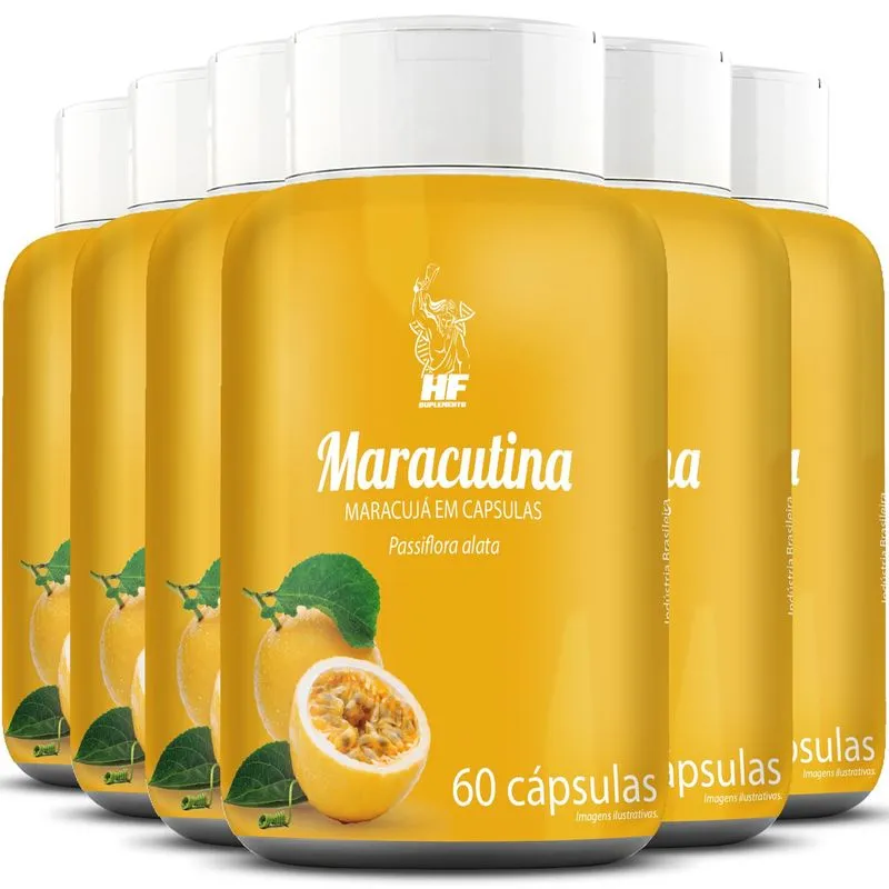 6x Maracutina (passiflora) Hf Suplementos 60caps