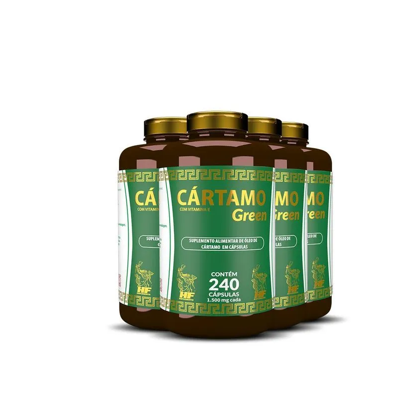 4x Cartamo Com Vitamina E 240 Capsulas Hf Suplementos