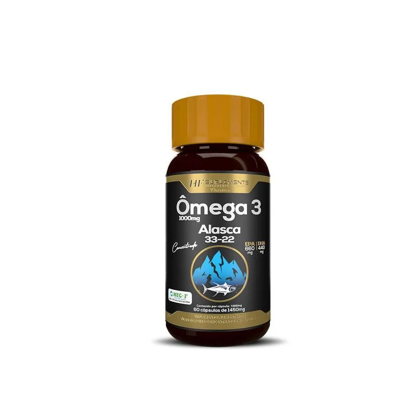 Omega 3 Alasca 33/22 Concentrado 60caps Hf Suplementos