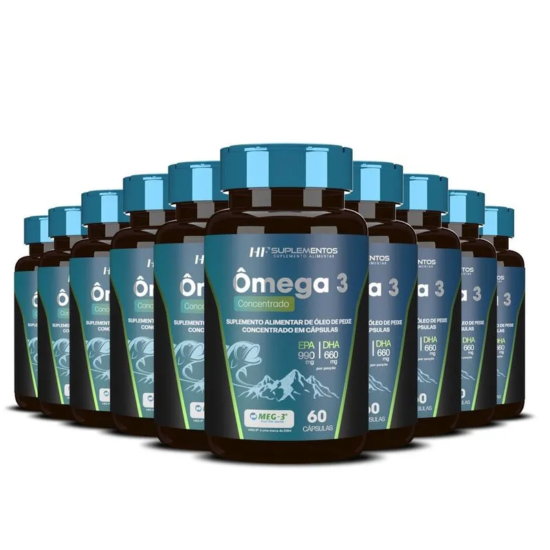 10X Omega 3 Concentrado 60 Caps Hf Suplementos