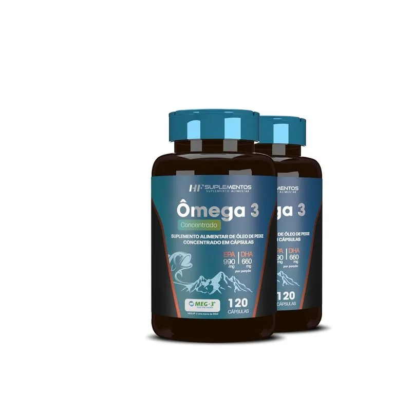 2X Omega 3 Concentrado 120 Caps Hf Suplementos