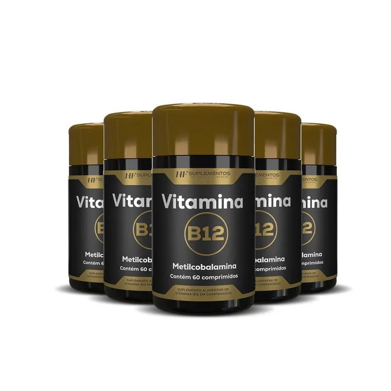 5X Vitamina B12 Metilcobalamina 60Comprimidos Hf Suplementos