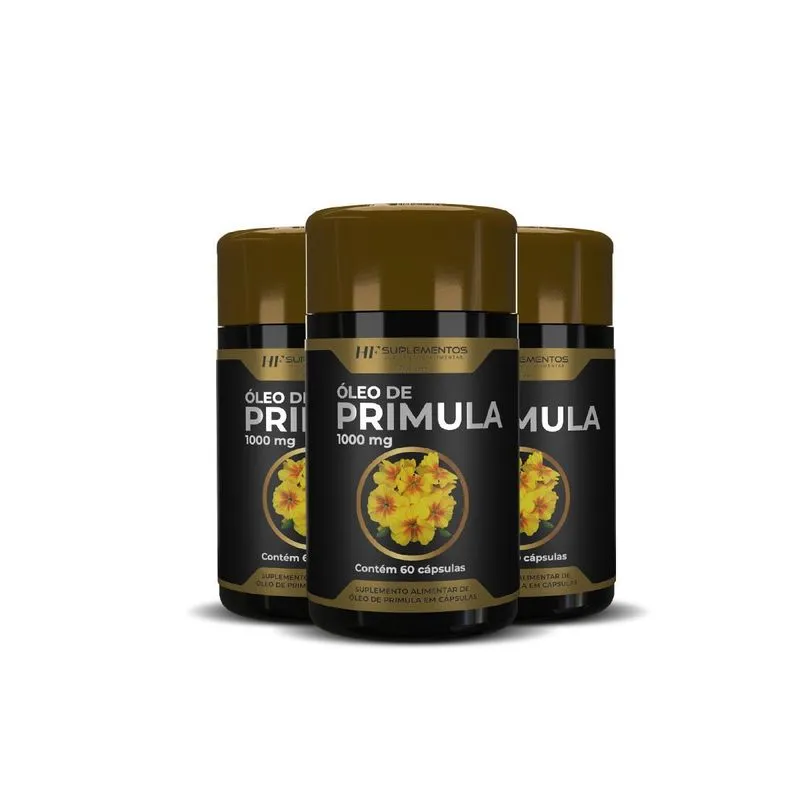 3x Óleo De Primula 1000mg Premium 60caps
