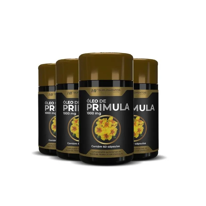 4x Óleo De Primula 1000mg Premium 60caps