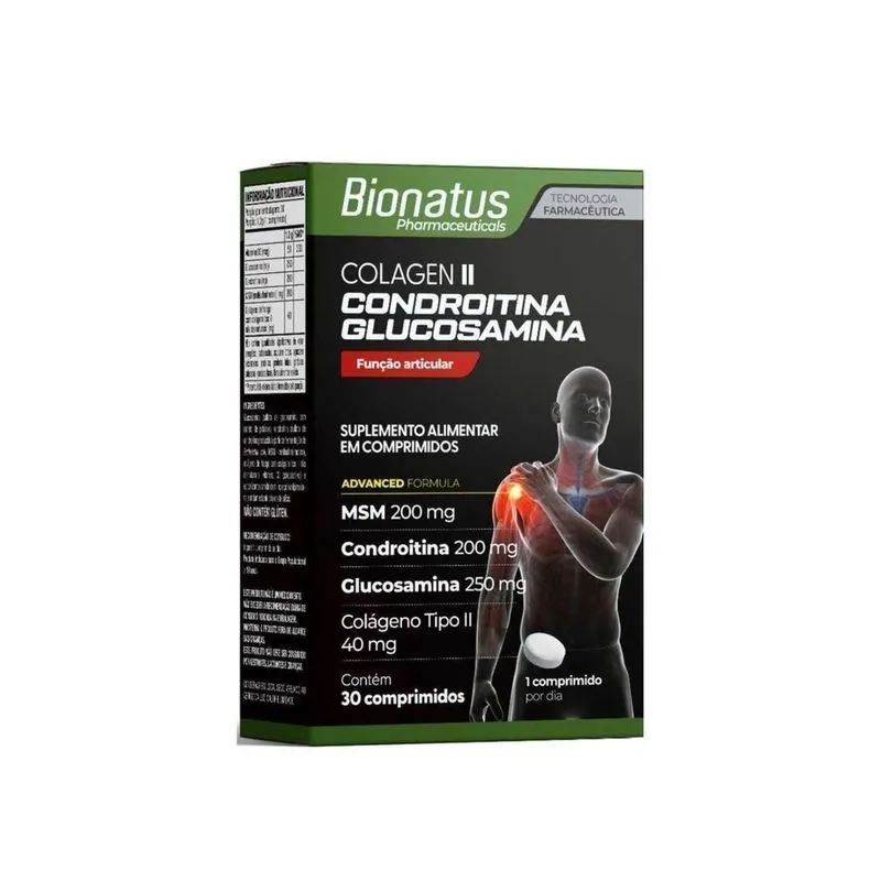 Colágeno Tipo Ii Condroitina + Msm + Glucosamina 30Comp Bionatus