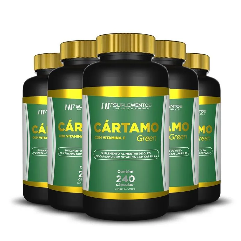 5x Cartamo Com Vitamina E 240 Capsulas Hf Suplementos