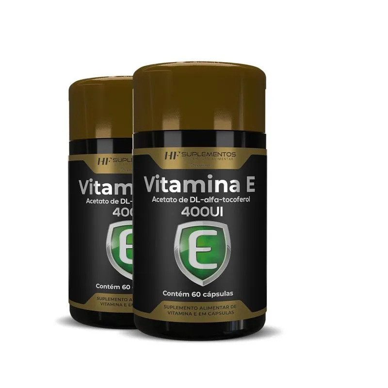 2x Vitamina E 400ui Alfa Tocoferol 60 Caps Hf Suplementos