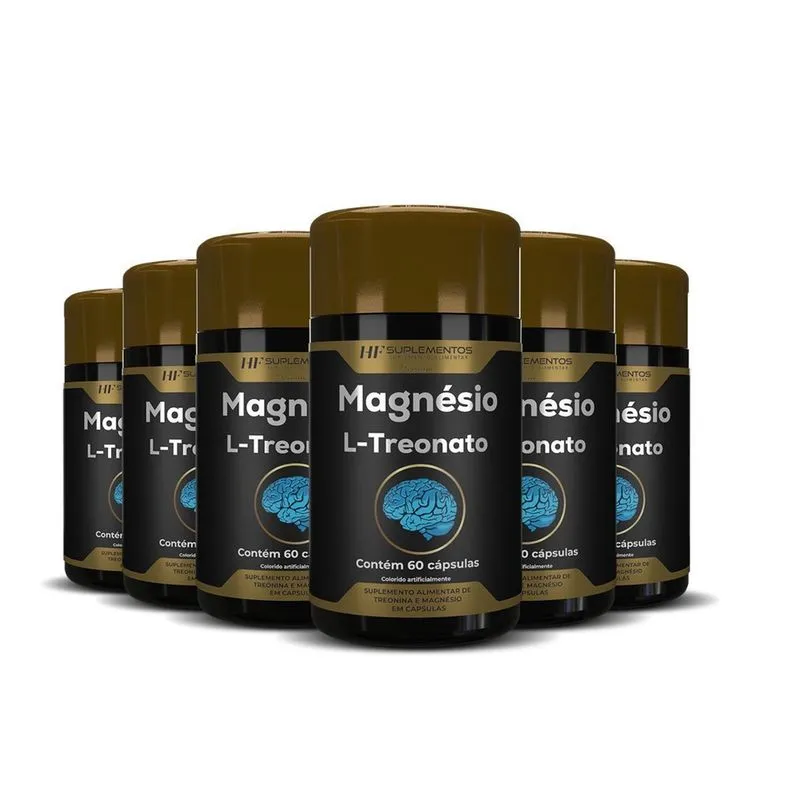 6X Magnesio Treonato 60Caps Hf Suplementos