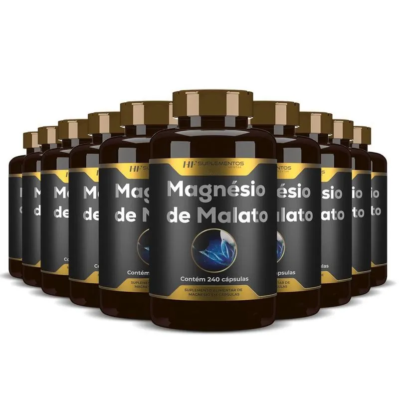 10X Magnésio De Malato Premium 240Caps Hf Suplementos