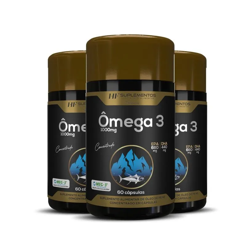 3X Omega 3 Alasca 33/22 Concentrado 60Caps Hf Suplementos