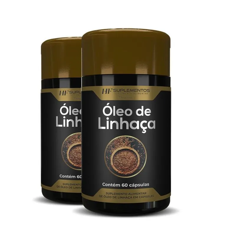 2x Oleo De Linhaça 60caps Premium Hf Suplementos