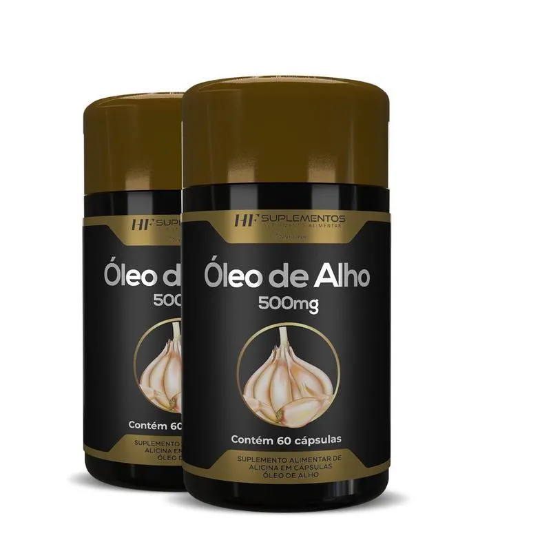 2x Oleo De Alho Premium 500mg 60caps Hf Suplementos