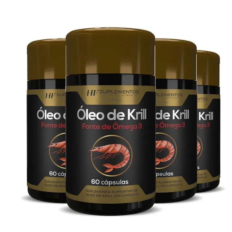 4x Oleo De Krill 60caps Hf Suplementos