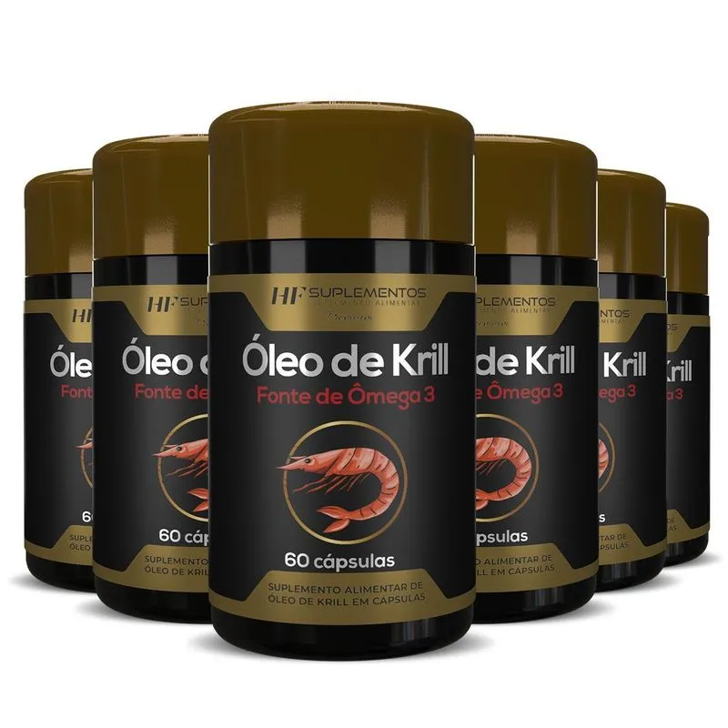 6x Oleo De Krill 60caps Hf Suplementos