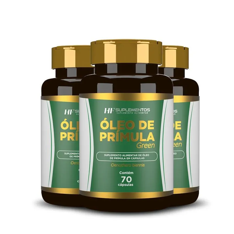 3x Oleo De Primula 70 Caps Hf Suplementos