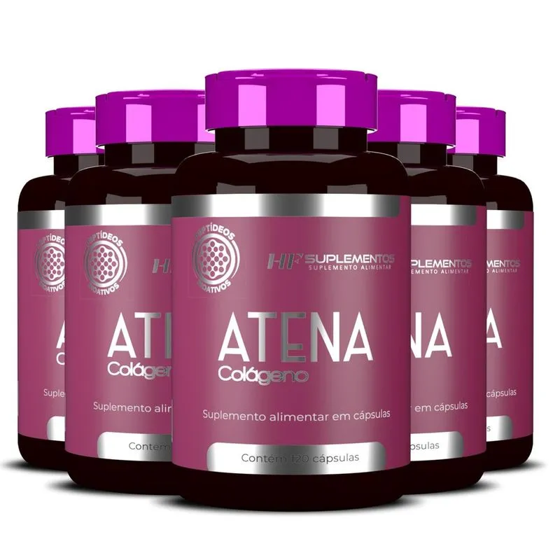 5X Atena Peptídeos Bioativos 120 Caps Hf Suplementos