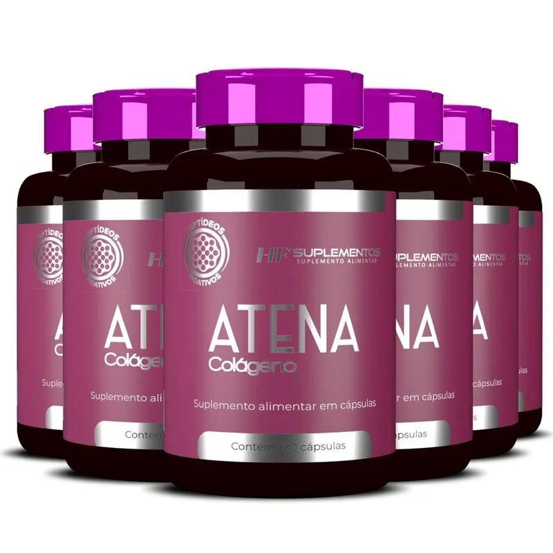 6X Atena Peptídeos Bioativos 120 Caps Hf Suplementos