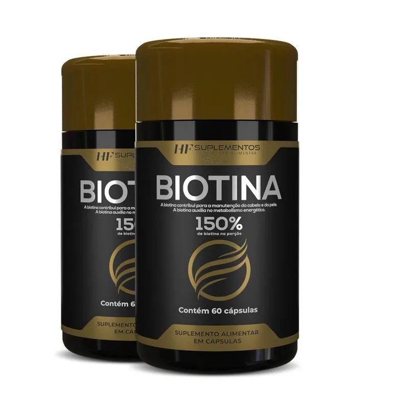 2X Biotina 150% Premium 60Caps Hf Suplementos