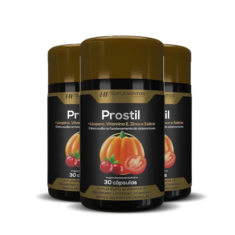 3X Prostil Oleo Semente De Abobora 30Caps Hf Suplementos