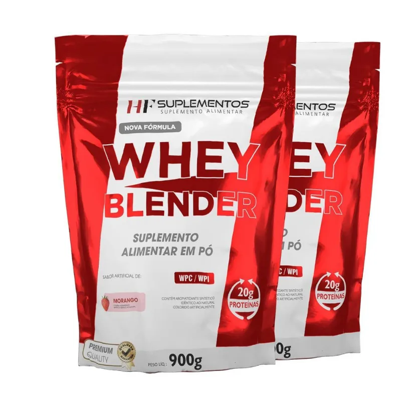 2x Hipercalorico Isolate Mass 3 Kg Morango Hf Suplementos