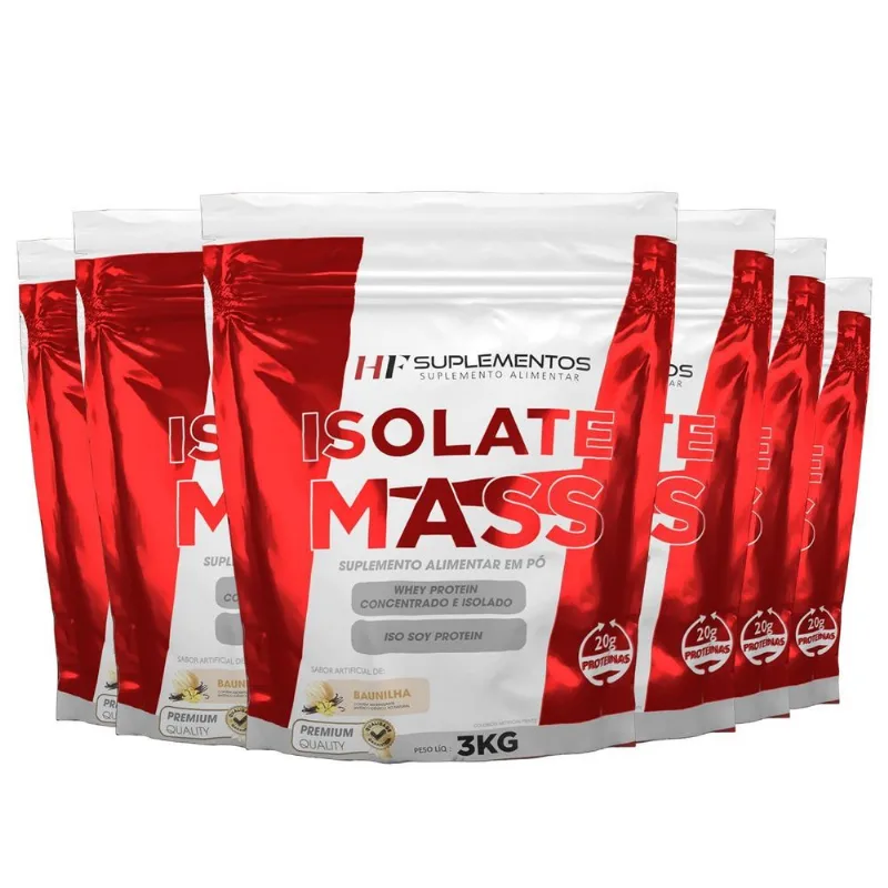 6x Hipercalorico Isolate Mass Baunilha 3kg Baunilha Hf